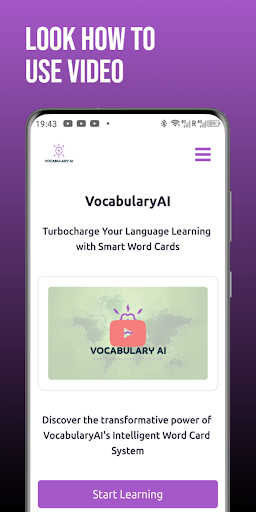 Android application Vocabulary AI - вивчення мов screenshort
