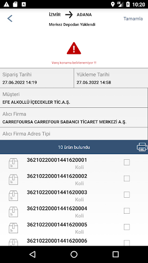 Logistic Market Surucu Screen 3