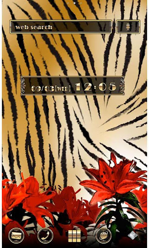 Android application Golden Theme-Tiger, Lilies- screenshort
