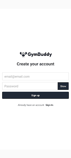 GymBuddy Screen 2