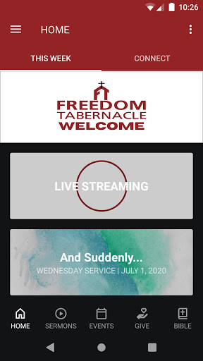 Android application Freedom Tabernacle Church screenshort