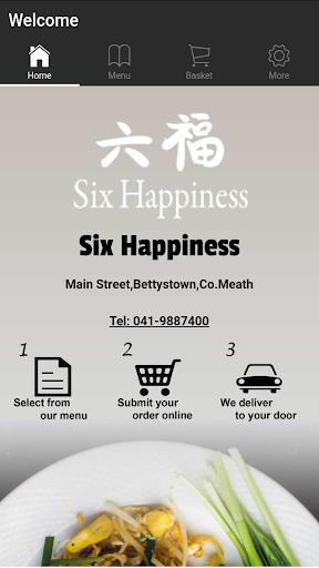Android application Six Happiness Takeaway screenshort