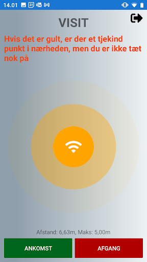 VISIT Security App Screen 2