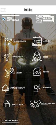 Android application BMW Motorrad Days Colombia screenshort