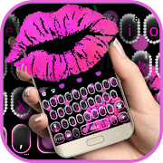 Diamond Sexy Pink Lip Keyboard Theme