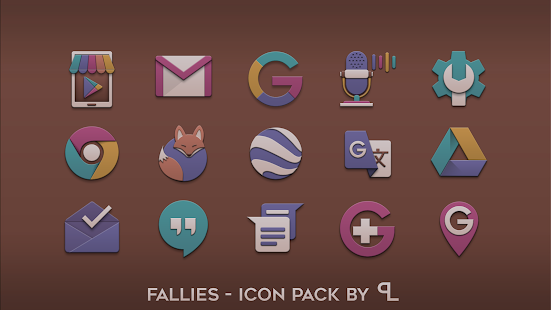 Pack d'icônes Fallies - Chocolat Capture d'écran