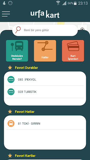 Android application Urfa Ulaşım screenshort