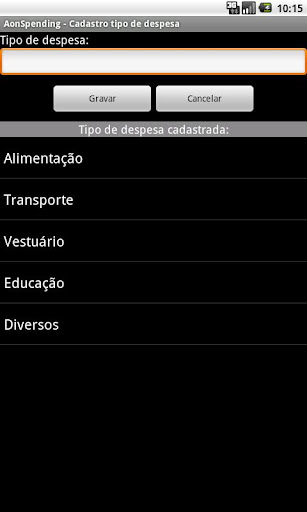 Control Your Expenses Screen 2