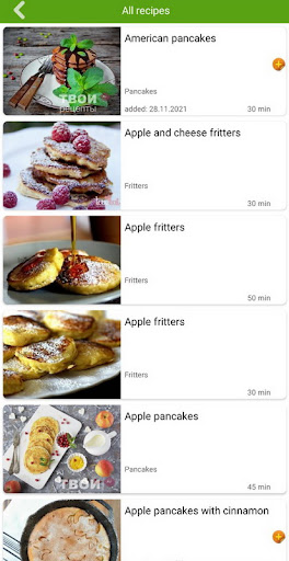 Pancakes, fritters Screen 3