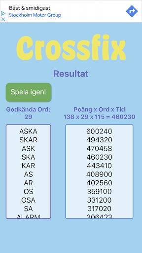 Crossfix Screen 3
