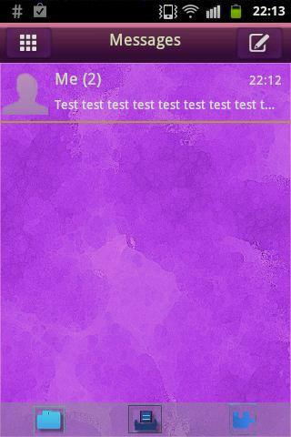 Android application Purple Violet GO Theme SMS screenshort