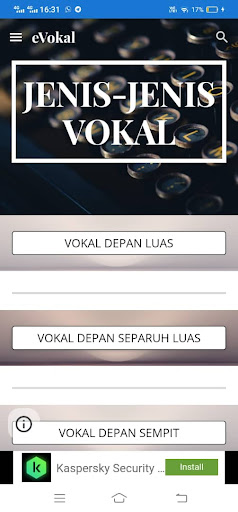 eVokal Screen 2