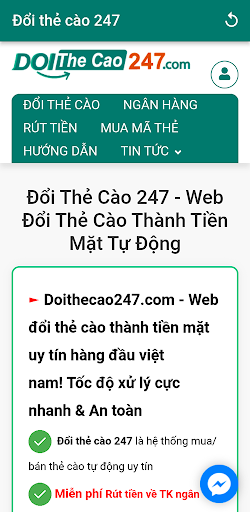 Android application Doithecao247 - Đổi Thẻ Ra Tiền screenshort