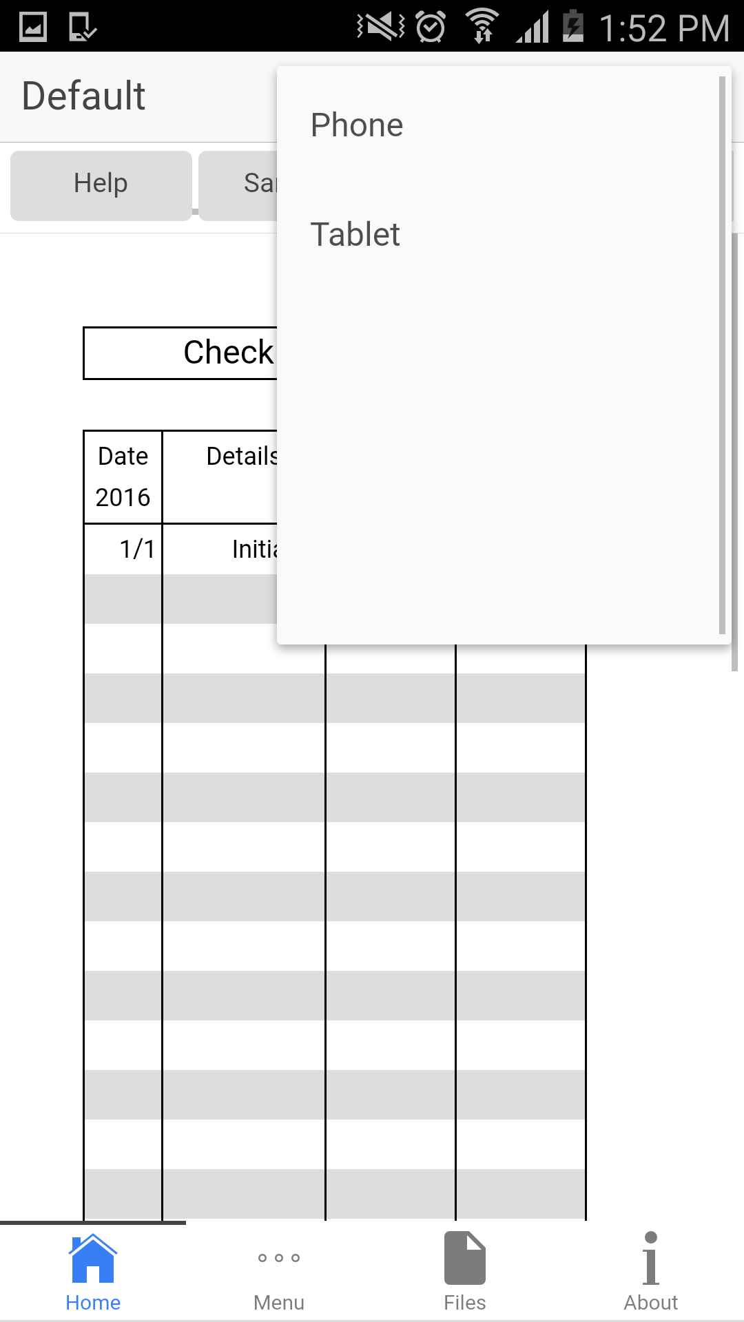 Android application Check Book Register screenshort
