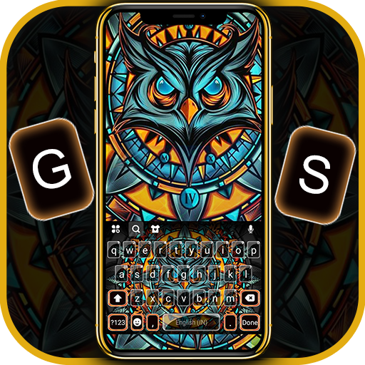 Owl Totem Keyboard Background logo