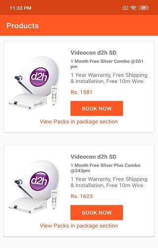 DTH Service: For All Dish Screen 3