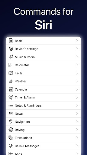 Android application Commands for Siri PRO screenshort
