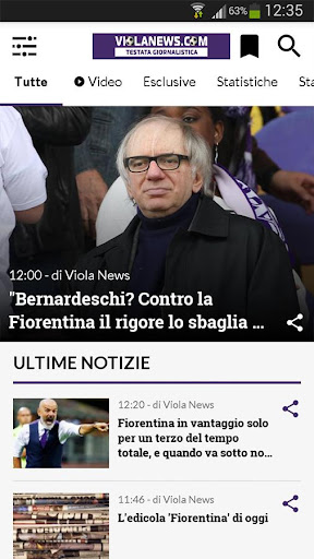 Android application VIOLANEWS screenshort
