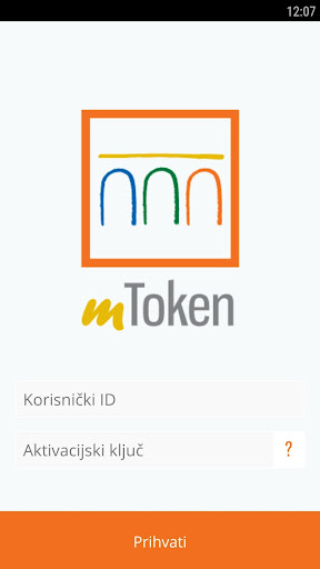 Android application mToken Intesa Sanpaolo Banka screenshort