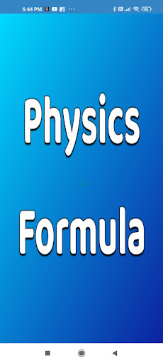 Physics formula