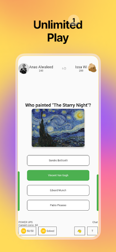Android application Quizat: Single & Multi Trivia screenshort
