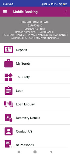 Mobile Banking TZMP Screen 3