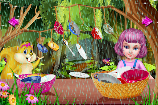 Android application Doll Girl Kitchen Dish Washing screenshort
