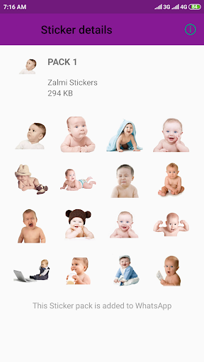 Cute Baby Stickers - WASticker Screen 2