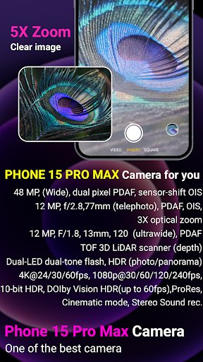 Android application Camera Iphone 15 Pro Max OS17 screenshort