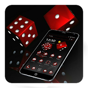 Red Dice Black Business Theme  Icon