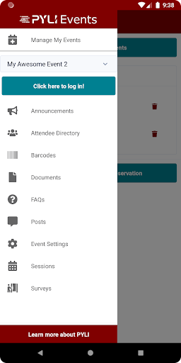 PYLI Events Screen 3