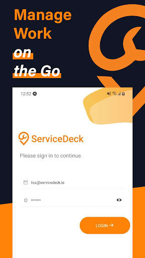 Android application ServiceDeck screenshort