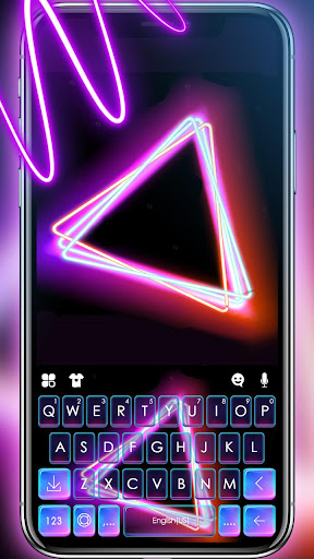 Android application Neon Triangle Keyboard Theme screenshort