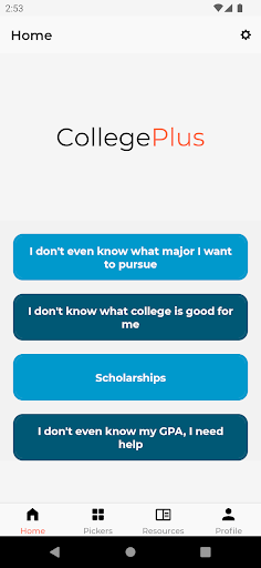 Android application CollegePlus screenshort