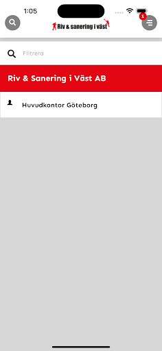 Android application Riv & Sanering i väst screenshort