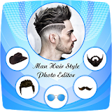 Men Hair Style Set On Face : Photo Editor icon