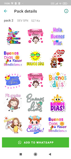 stickers de buenos dias noches
