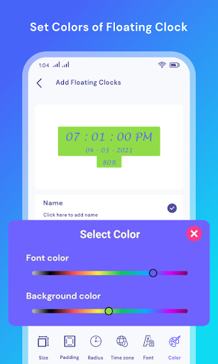 Floating Clock StopWatch Timer