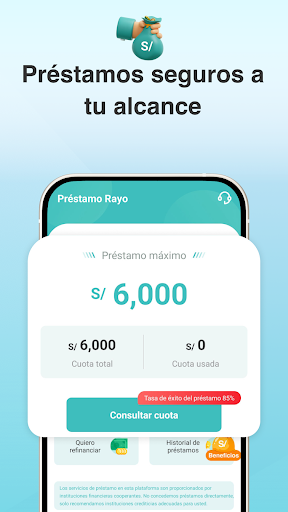 Android application Préstamo Rayo-Seguridad screenshort
