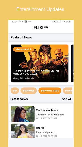 Android application Flixify screenshort