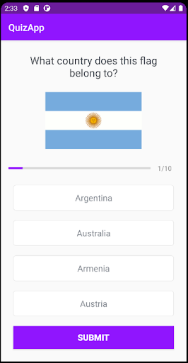 Quiz App - Tutorial Screen 2