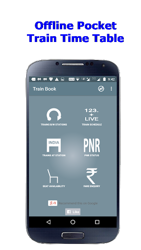 Android application Train Book screenshort