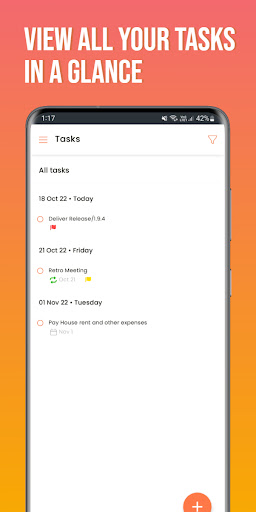 Tasc: Todo List & Task Planner Screen 2