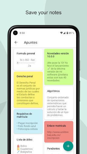 Screenshot of Notas U Pro: School Planner