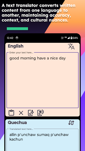 English Quechua Translate Screen 3