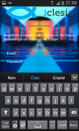 Android application iclesia screenshort