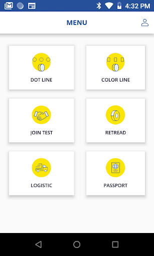 Android application Michelin RFID screenshort
