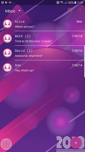 Screenshot of Next SMS Happy new year skin 3