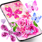 Cover Image of Baixar papéis de parede de borboleta de diamante  APK