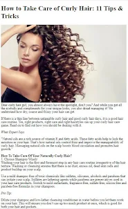 How to Style Curly Hair
